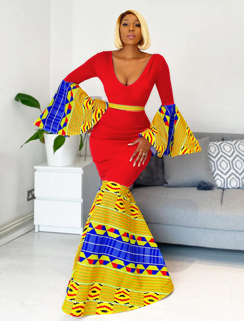 African Print Evening Dress Thandi