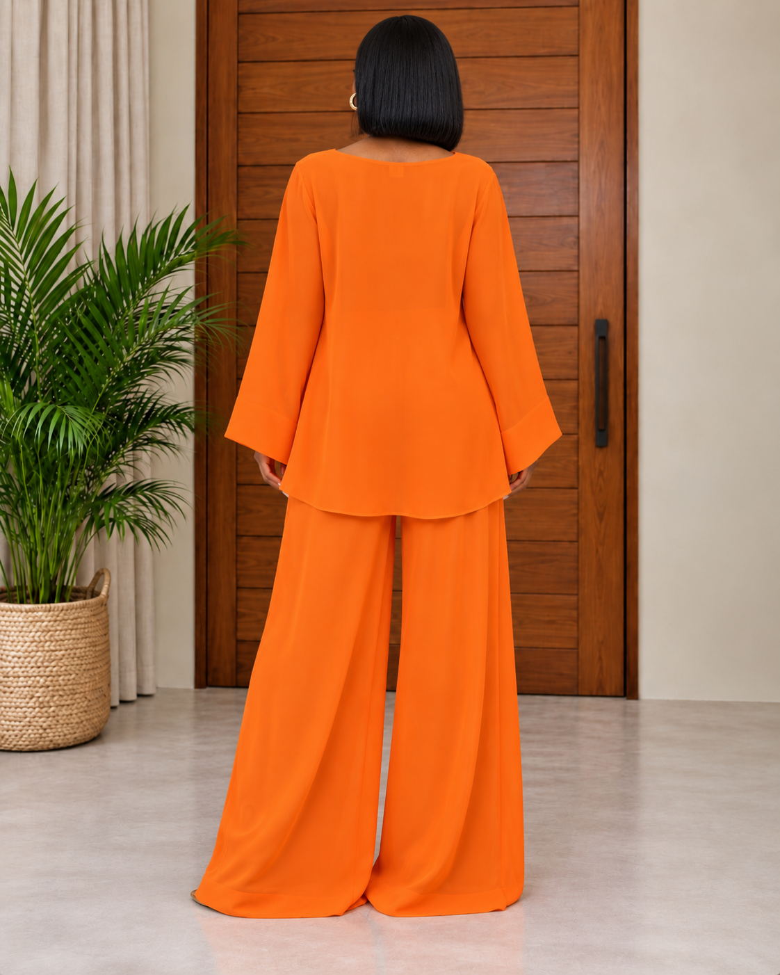 African Print Lounge Trousers & Top Set Neila