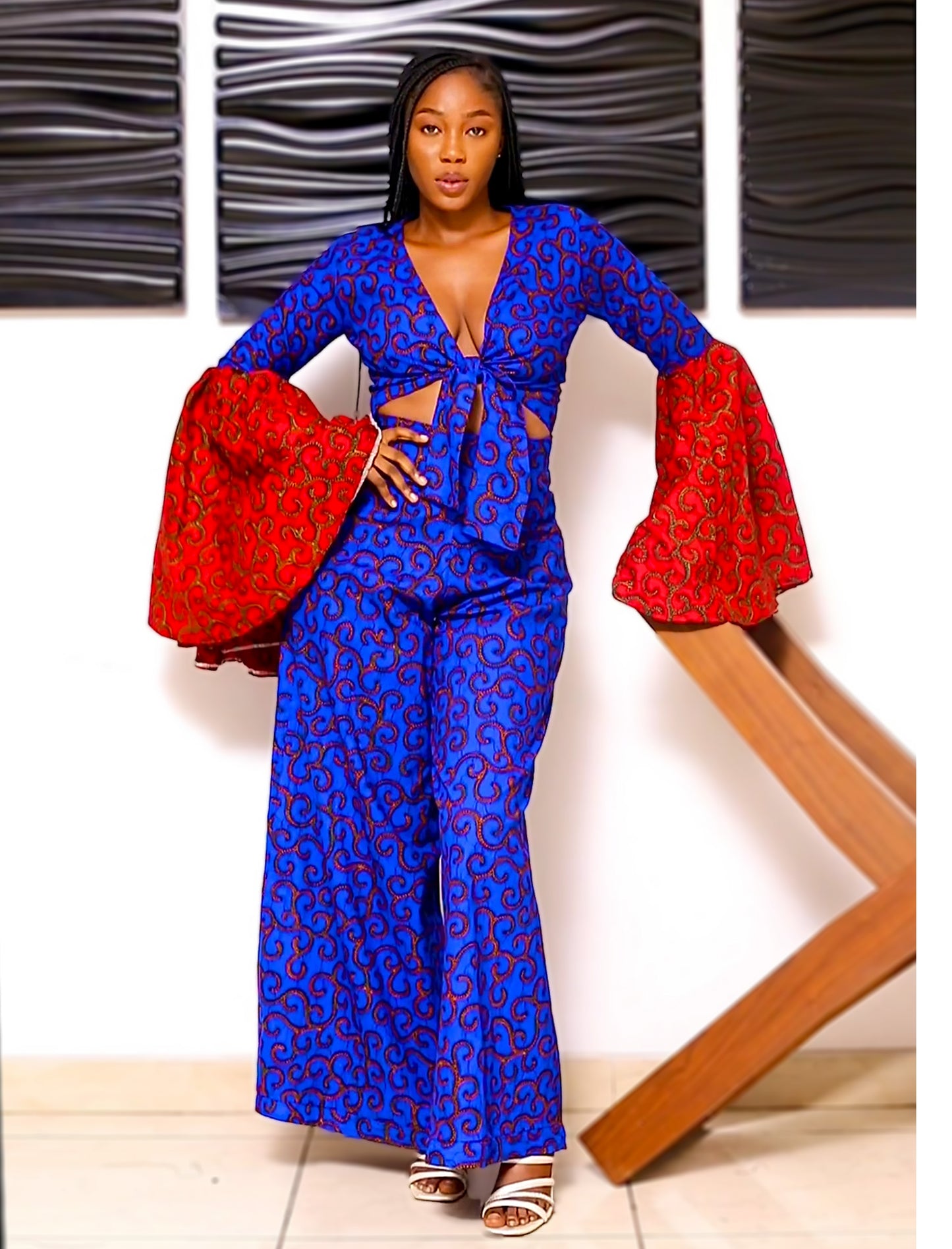 African Print Trousers & Top Set Ayira