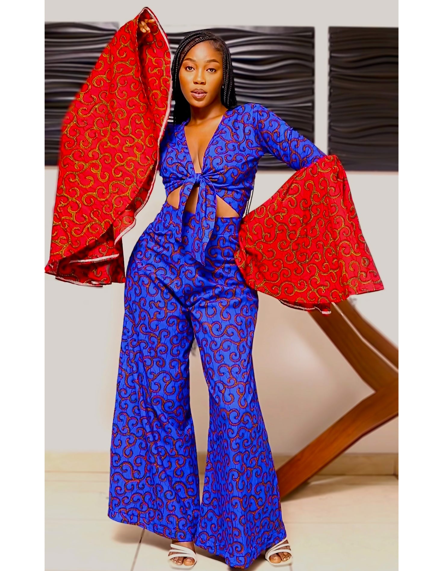 African Print Trousers & Top Set Ayira