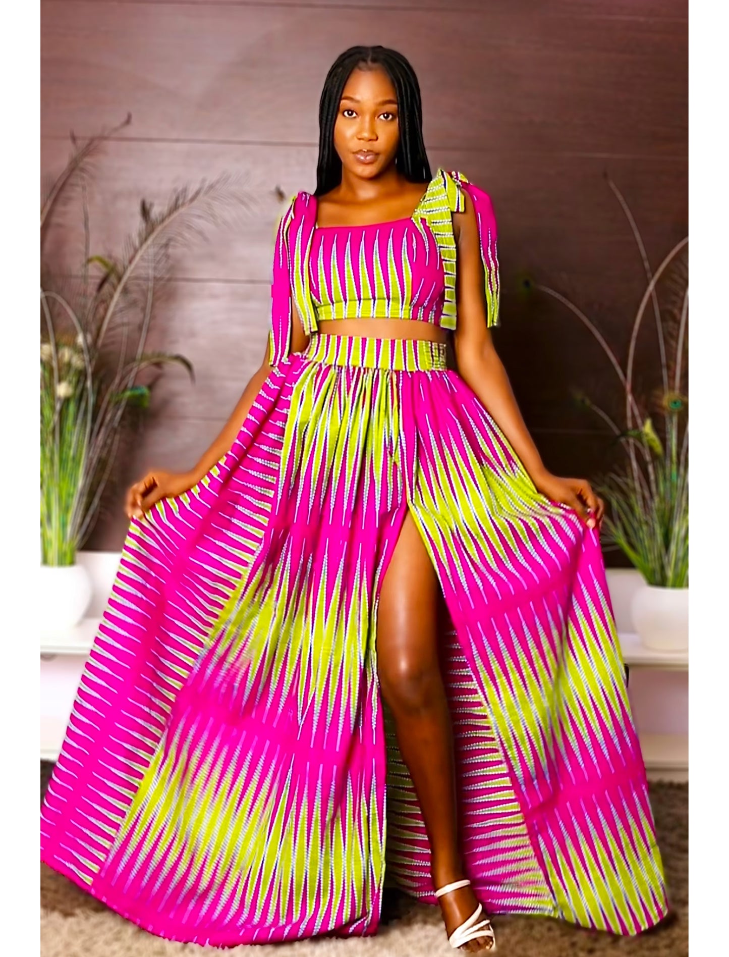 African Print Maxi Skirt & Top Imani