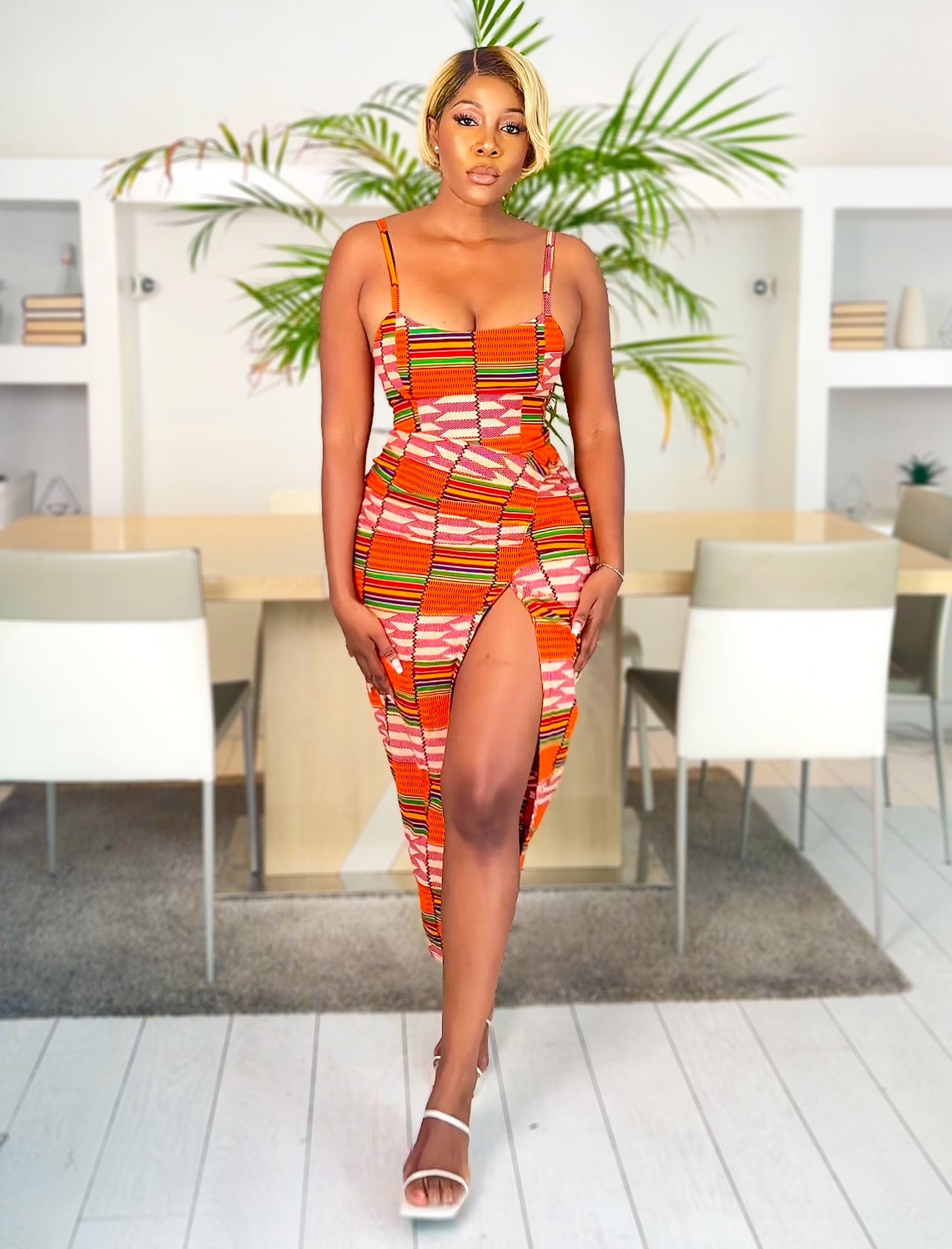 African Print Bodycon Dress Adesuwa
