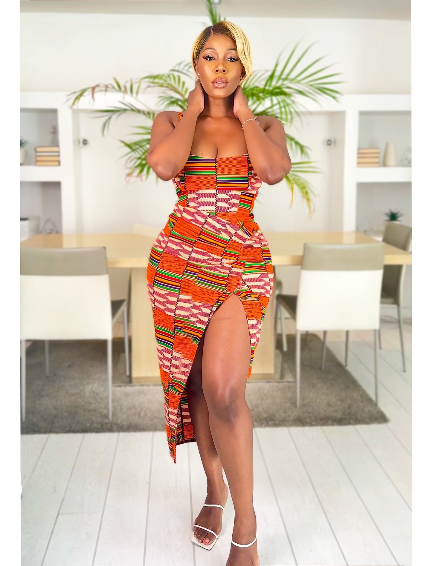 African Print Bodycon Dress Adesuwa