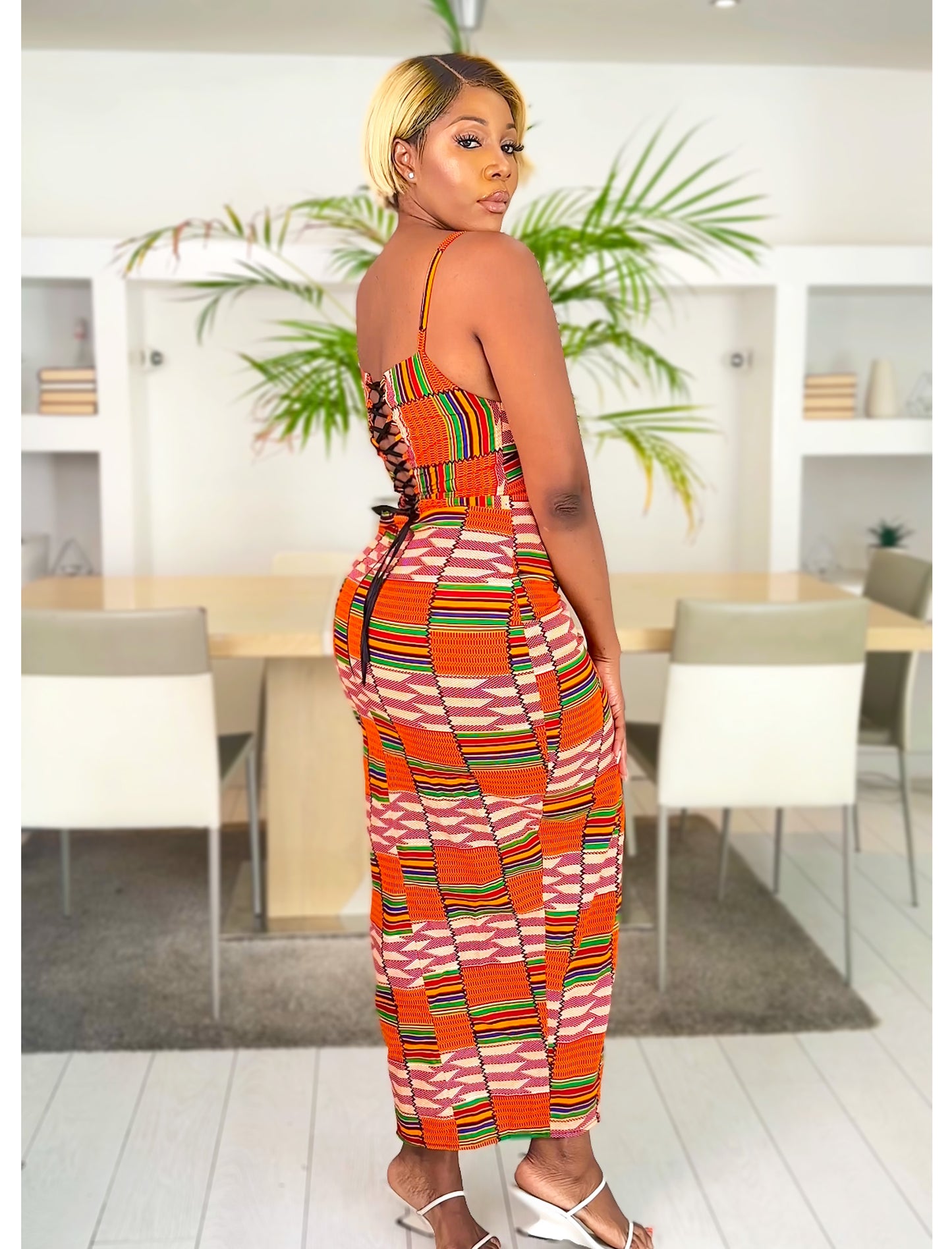 African Print Bodycon Dress Adesuwa