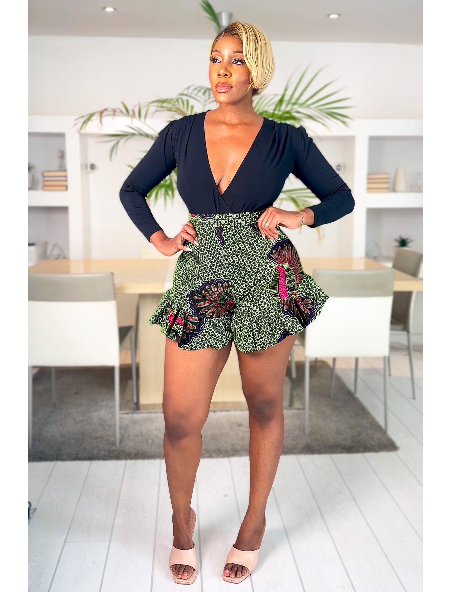 African Print Playsuit Zola