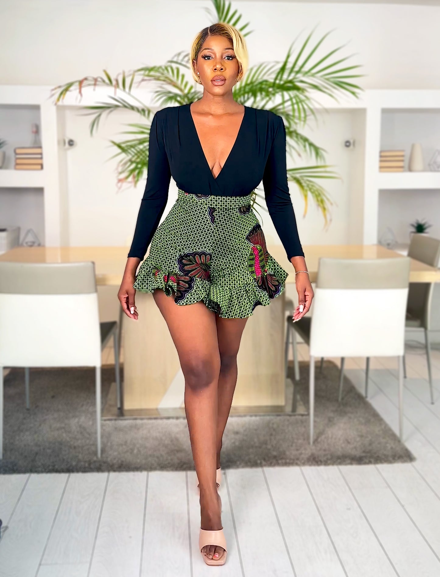 African Print Playsuit Zola