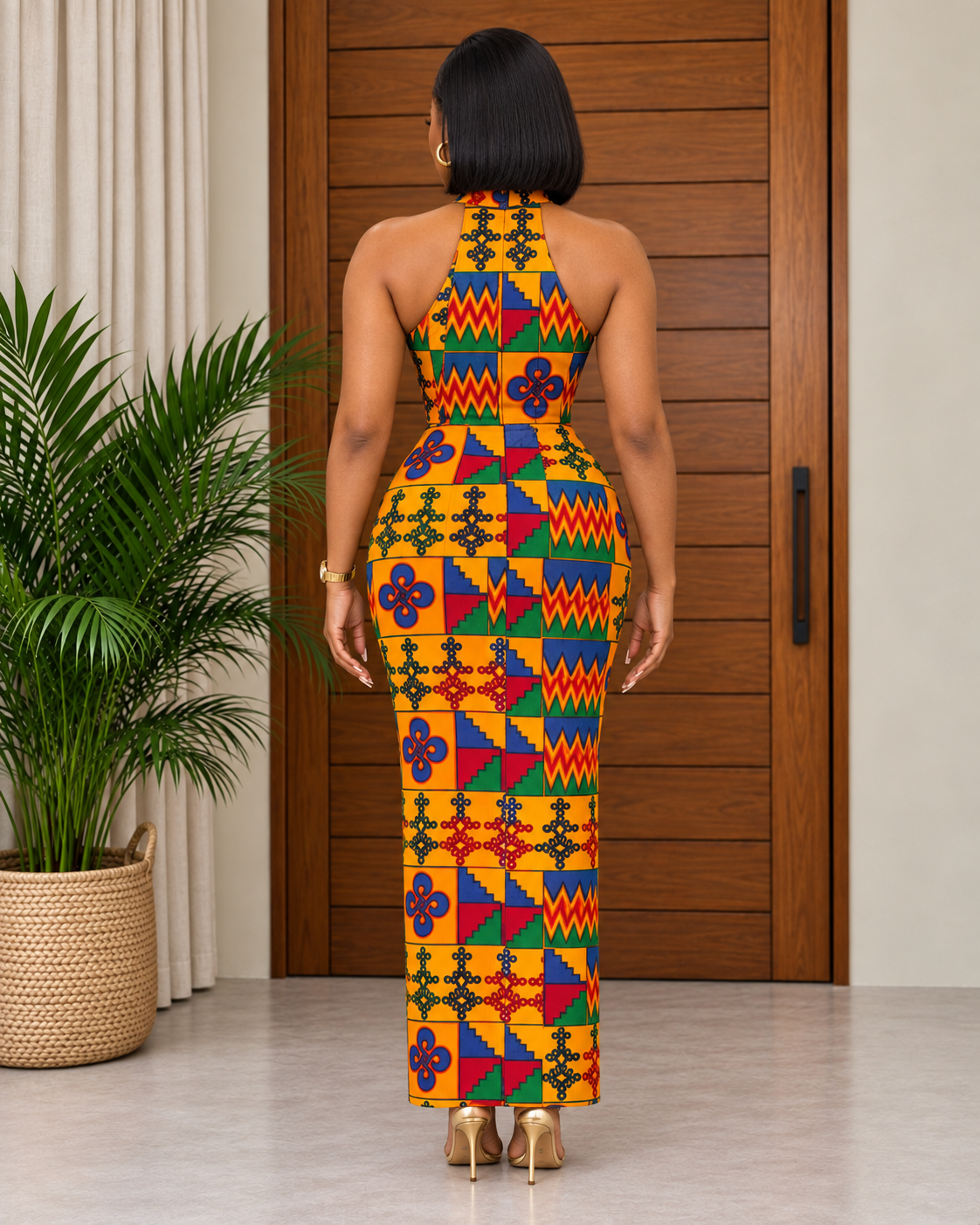 Beautiful African Print Evening Dress Zizi