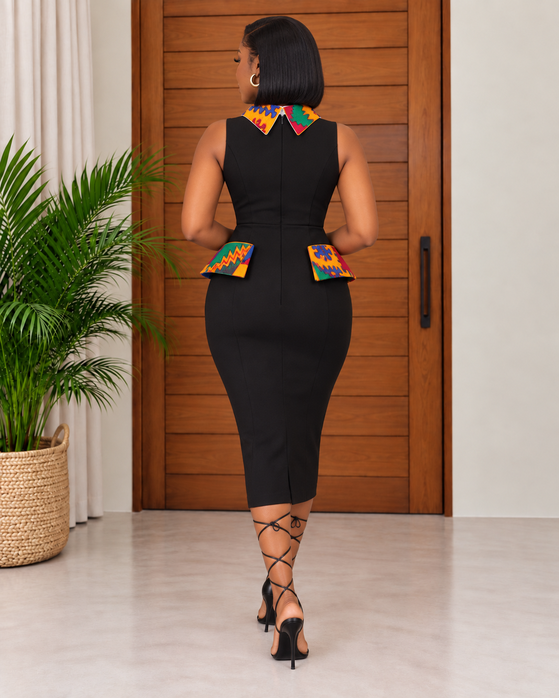 African Print Pencil Dress Bonita