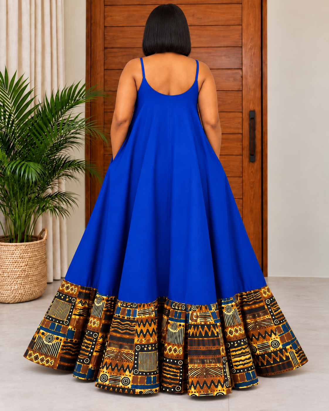 African Print Maxi Dress Aliana