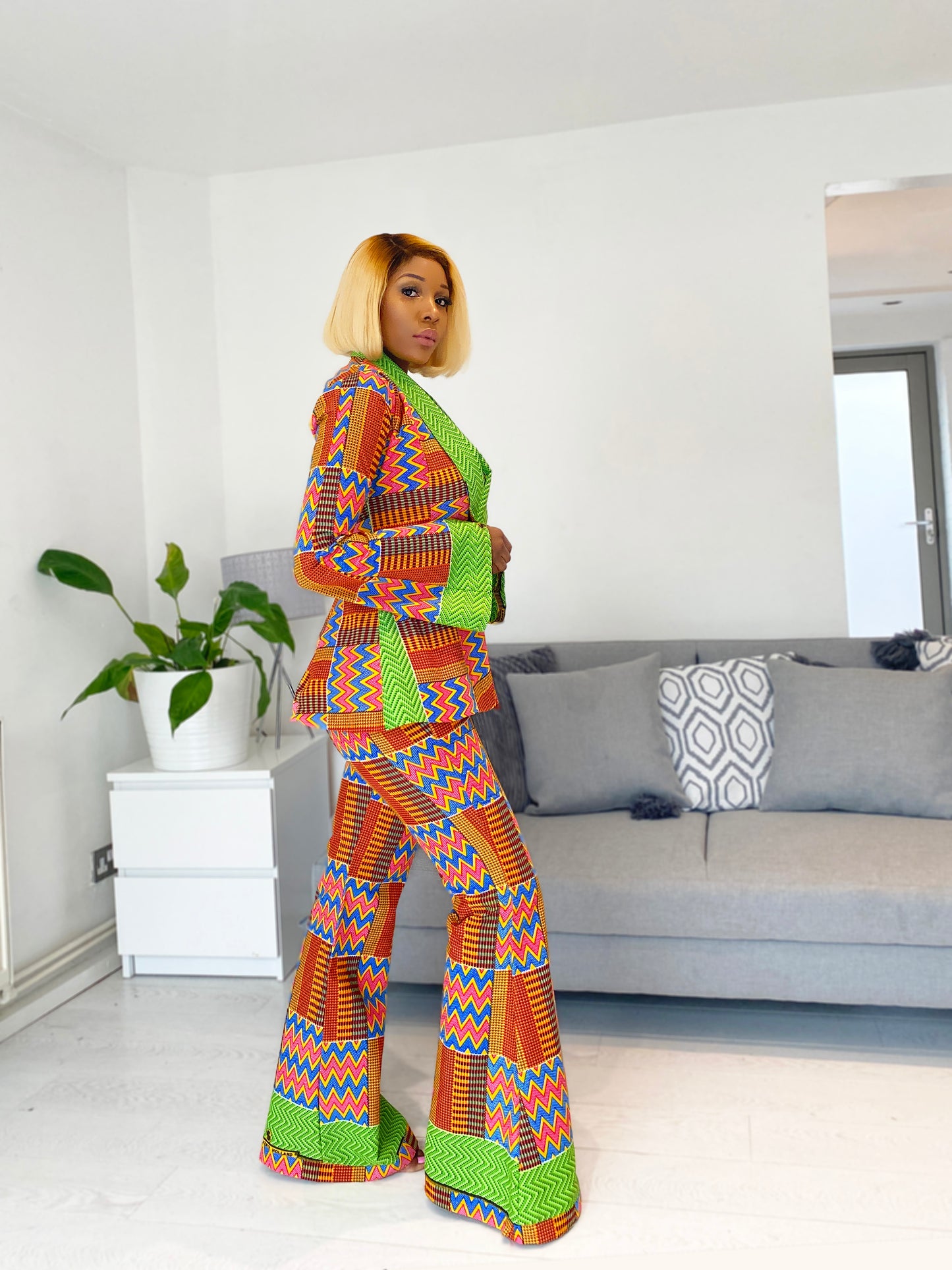 Kente Print Genevah Blazer