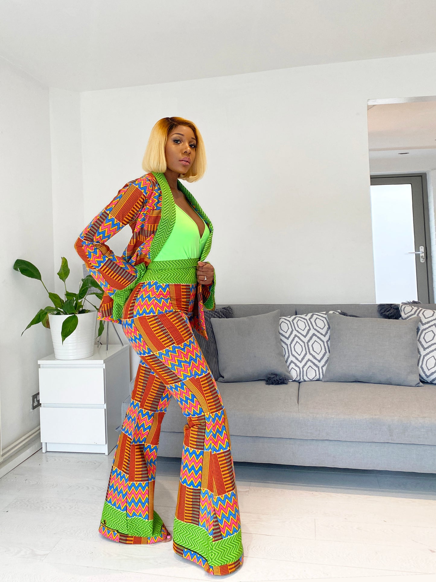 Kente Print Genevah Blazer