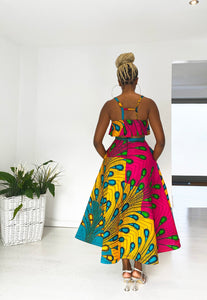 Beautiful African print dress for ladies