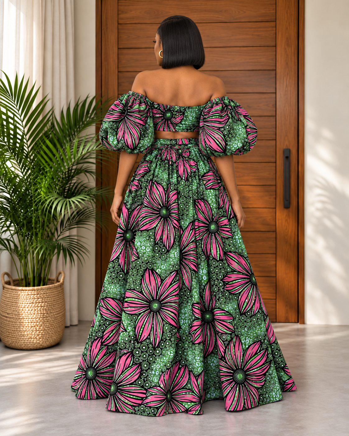 Beautiful African Print 2-Piece  Maxi Skirt Set Jelo