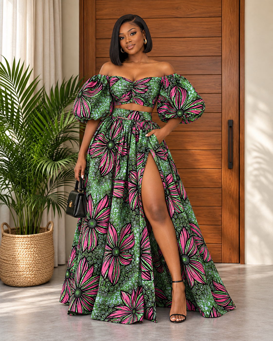 Beautiful African Print 2-Piece  Maxi Skirt Set Jelo