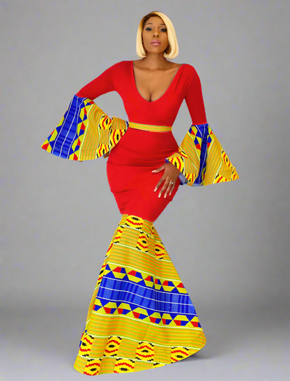 African Print Evening Dress Thandi
