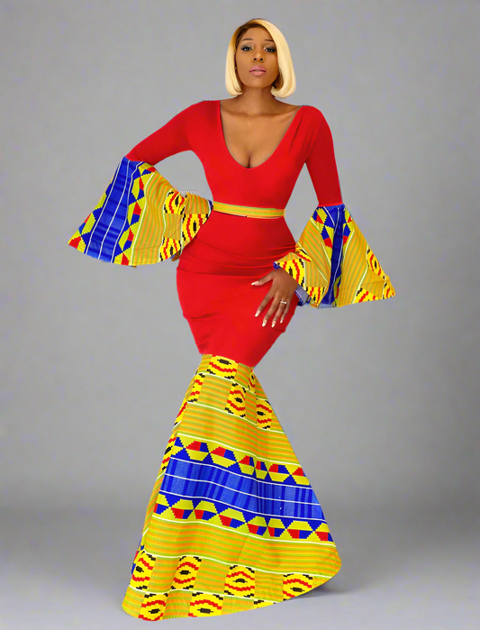 African Print Evening Dress Thandi