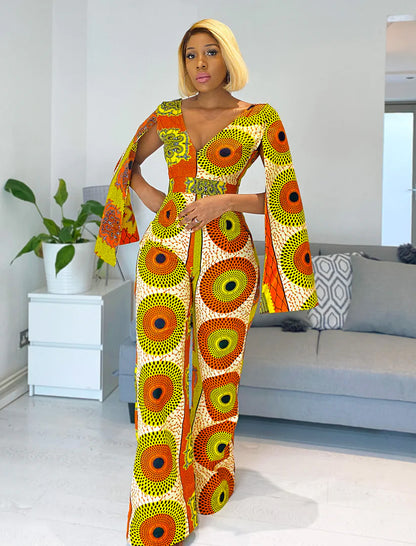 African Print Jumpsuit Letty