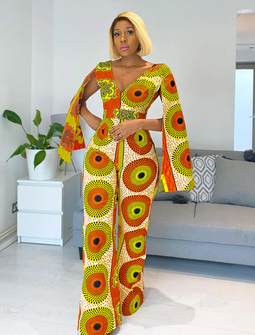 African Print Jumpsuit Letty