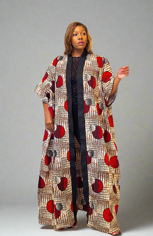 African Print Kimono Kemetah