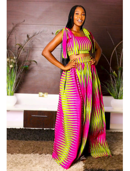 African Print Palazo & Top Set Asante