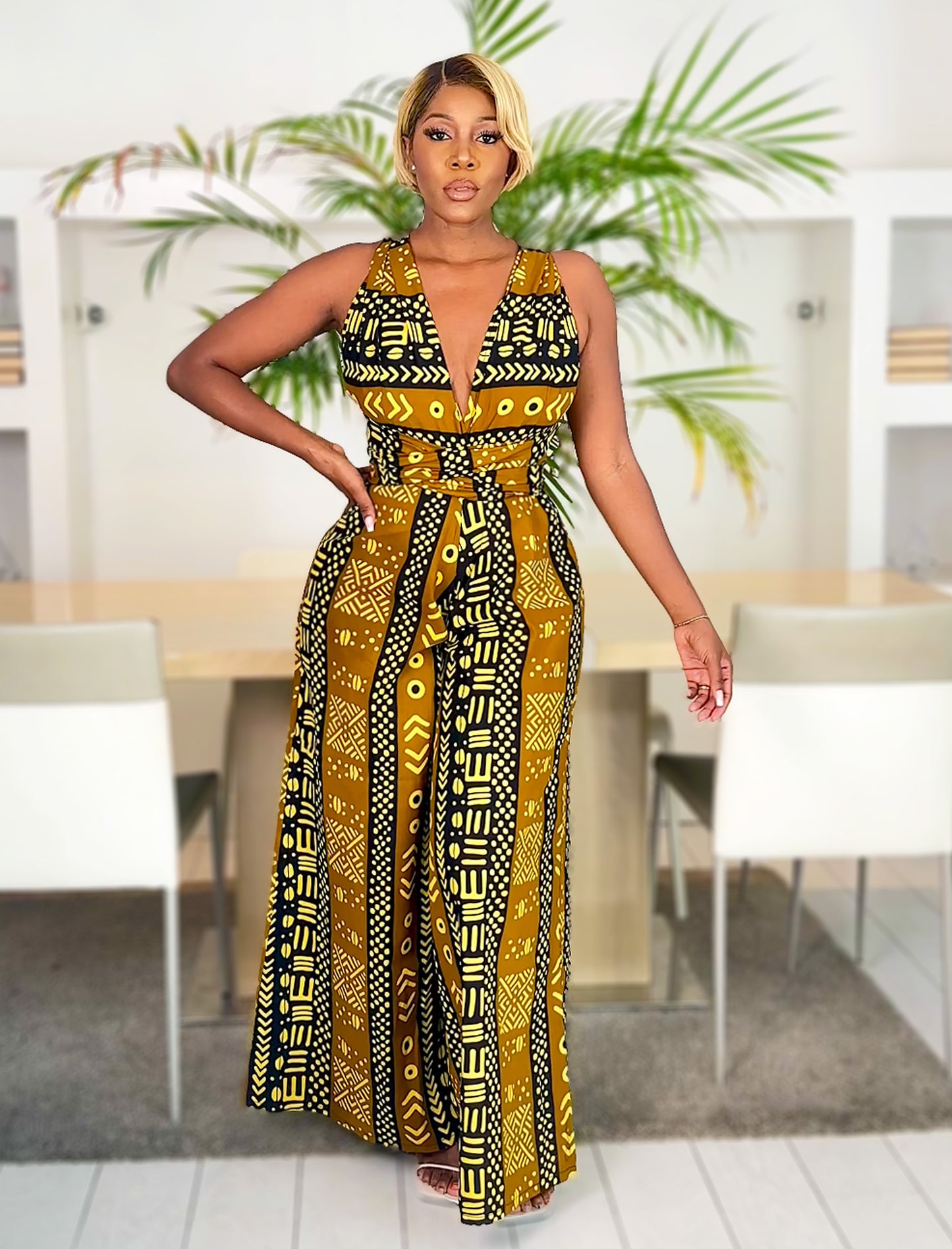 African Print Infinity Jumpsuit Chenge