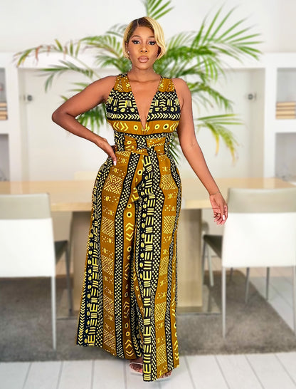 African Print Infinity Jumpsuit Chenge