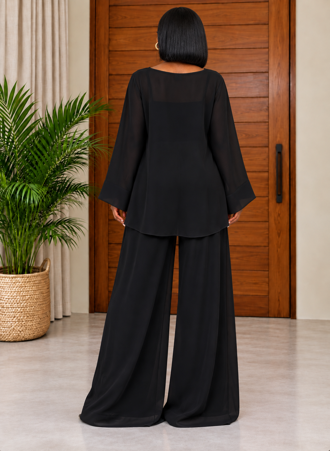 African Print Lounge Trousers & Top Set Mati