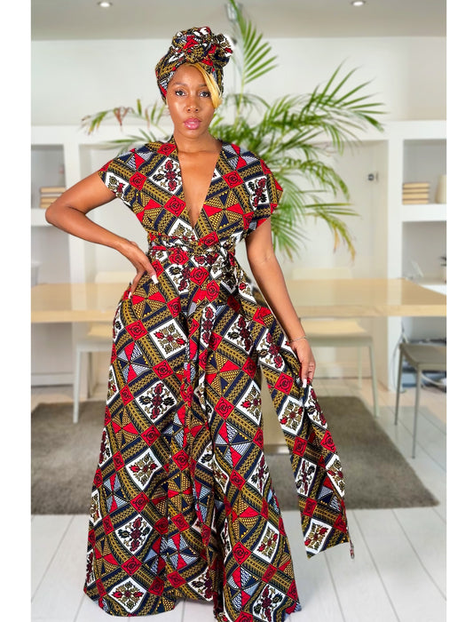 African Print Infinity Jumpsuit Zodwa