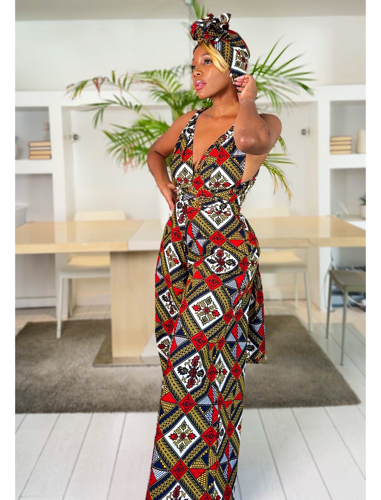 African Print Infinity Jumpsuit Aminata