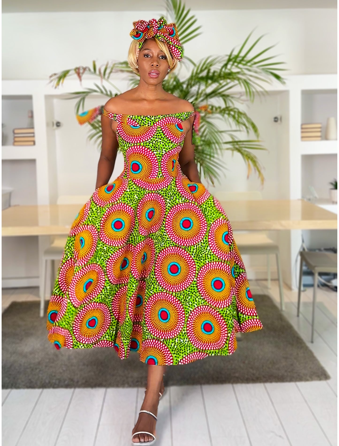 African Print Dress Ciza
