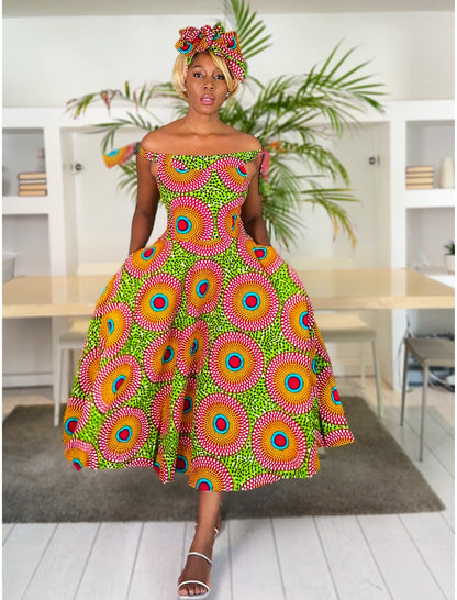 African Print Dress Ciza