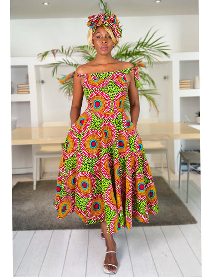 African Print Dress Ciza