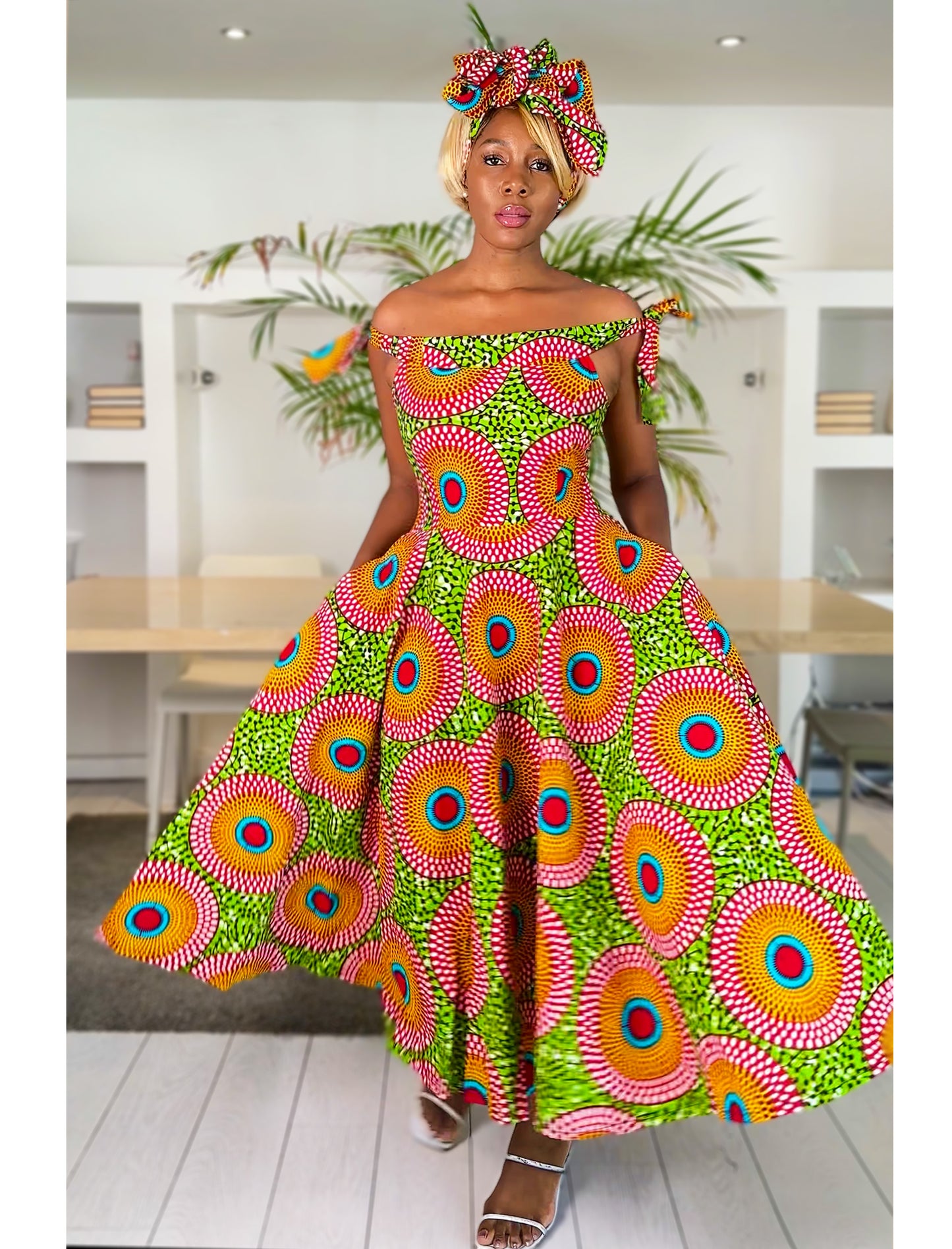 African Print Dress Ciza