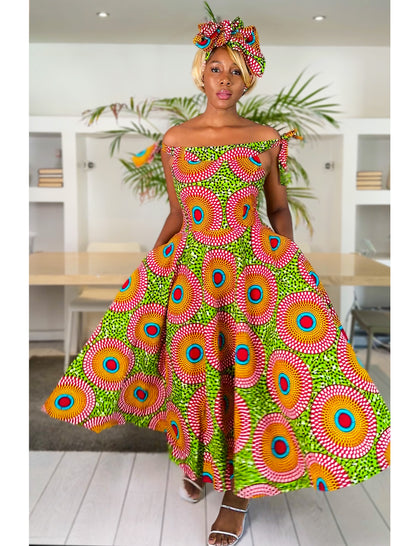 African Print Dress Ciza