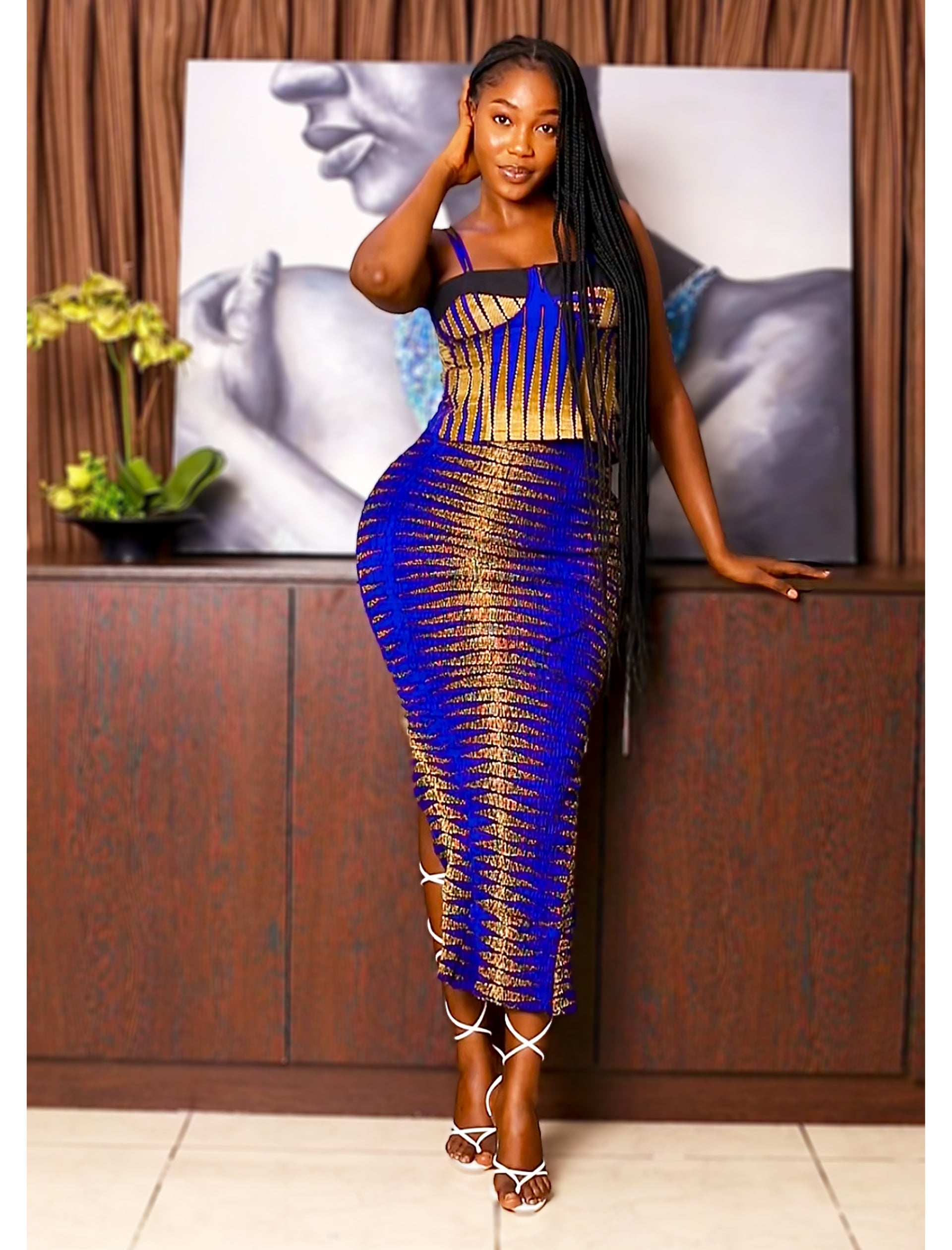 African Print Dress Set Amara – Karentino-Boutique