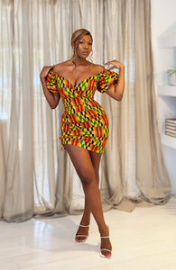 African Print Eziya Dress