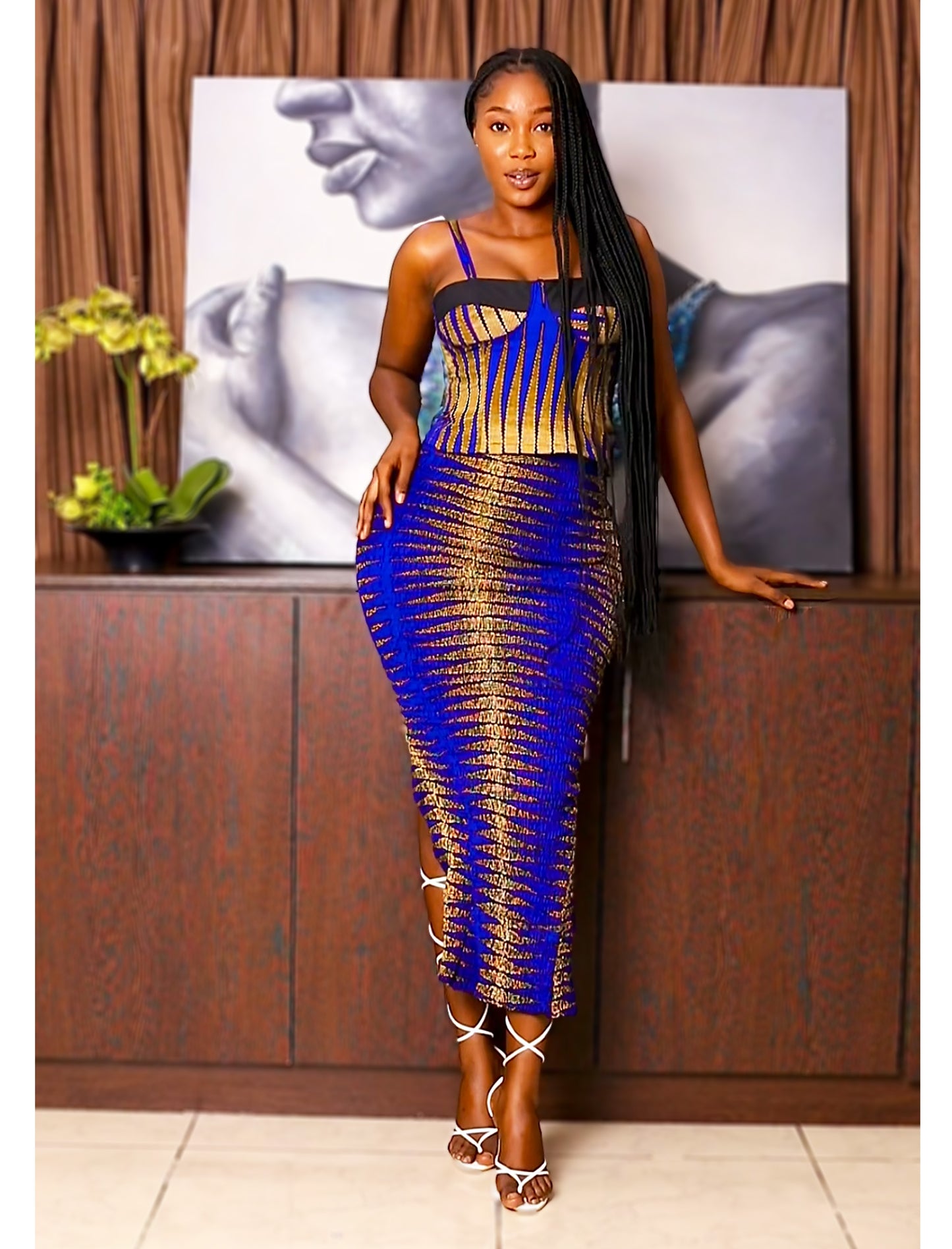 African Print Dress Set Amara