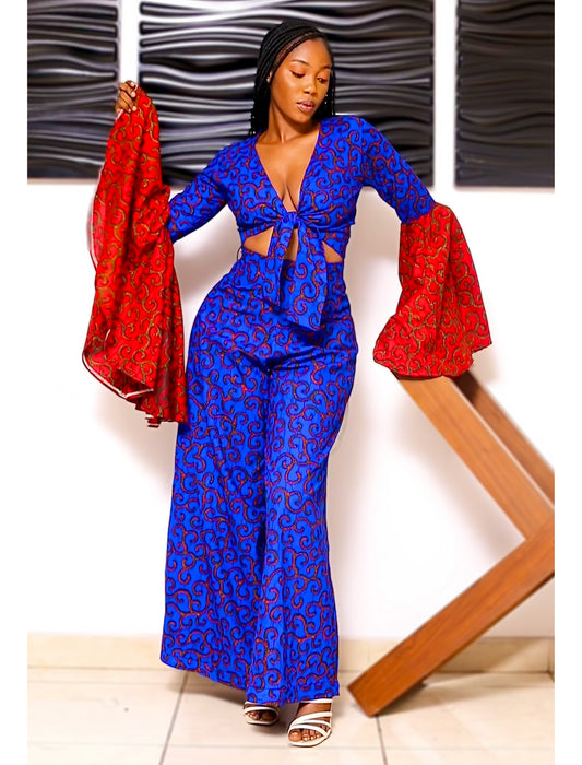 African Print Trousers & Top Set Ayira