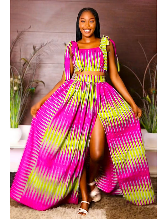 African Print Maxi Skirt & Top Imani