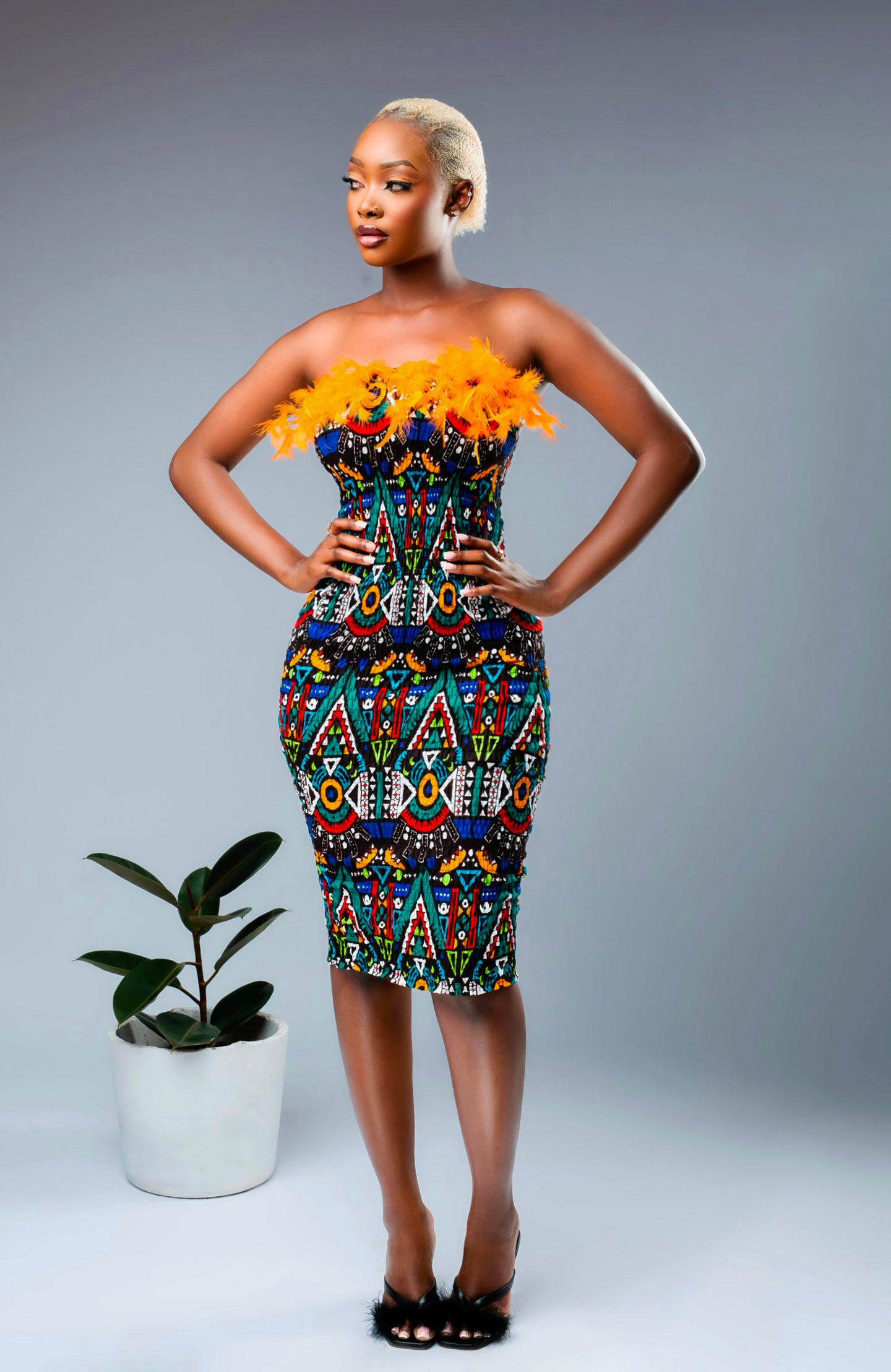 African Print Bella Dress