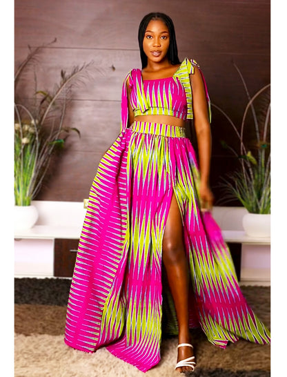 African Print Maxi Skirt & Top Imani