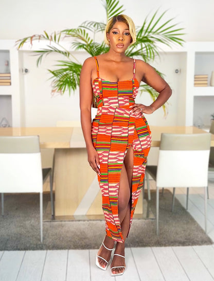 African Print Bodycon Dress Adesuwa