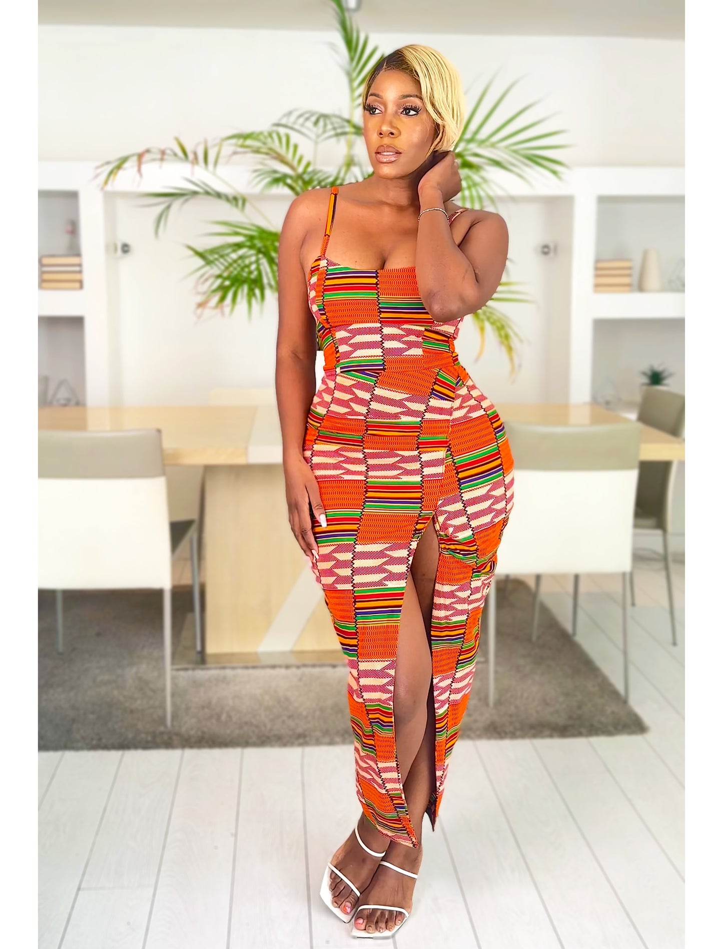 African Print Bodycon Dress Adesuwa