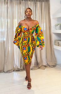 African Print Kimora Top & Skirt