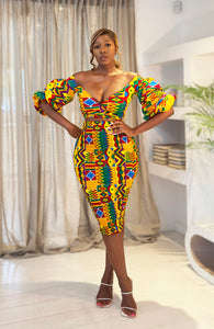 African Print Kimora Top & Skirt