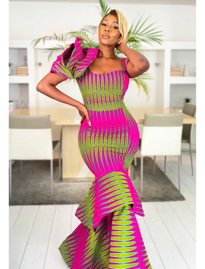 African Print Dress Tele