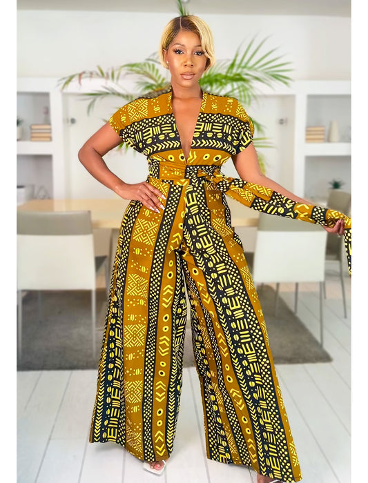 African Print Infinity Jumpsuit Malaika