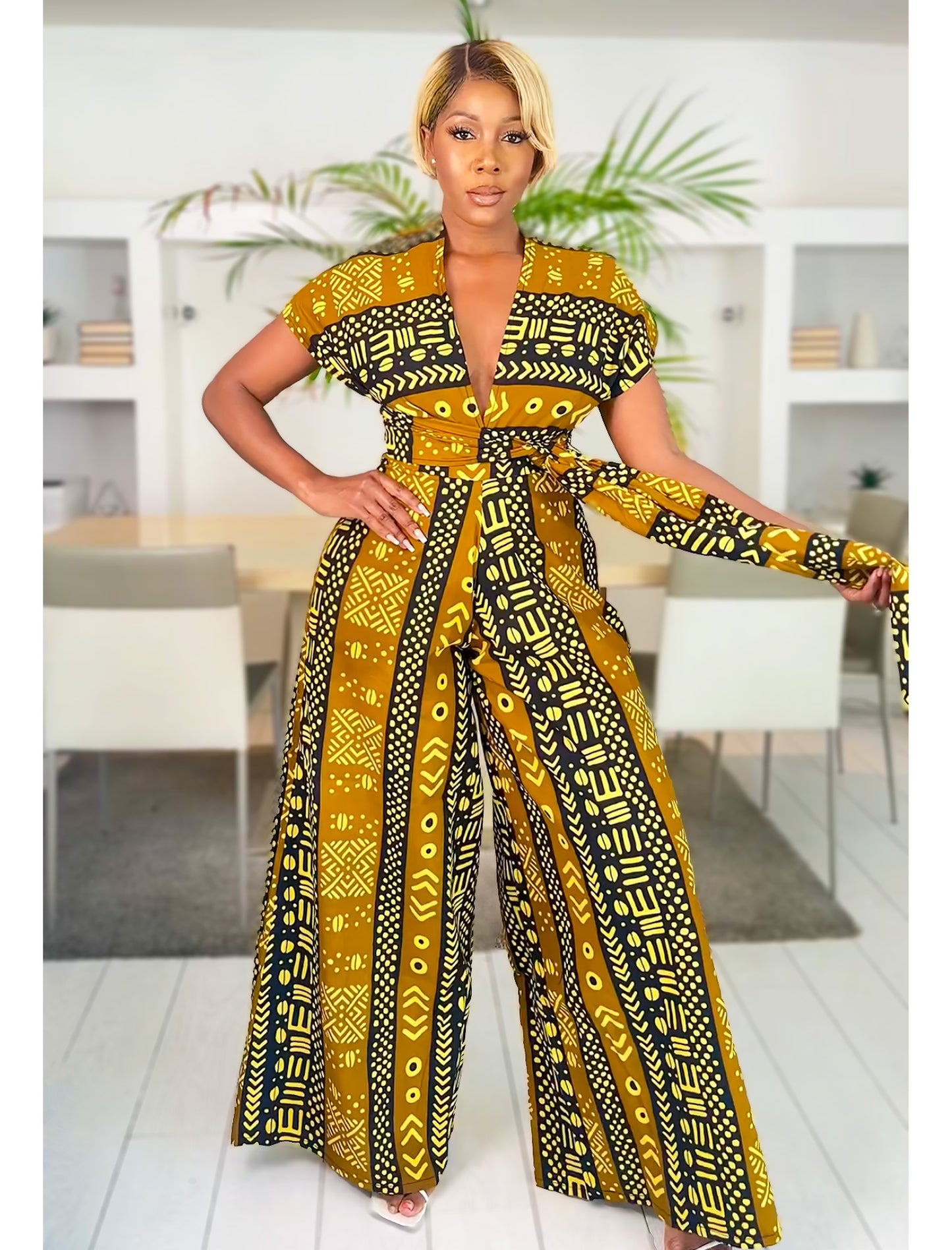 African Print Infinity Jumpsuit Chenge
