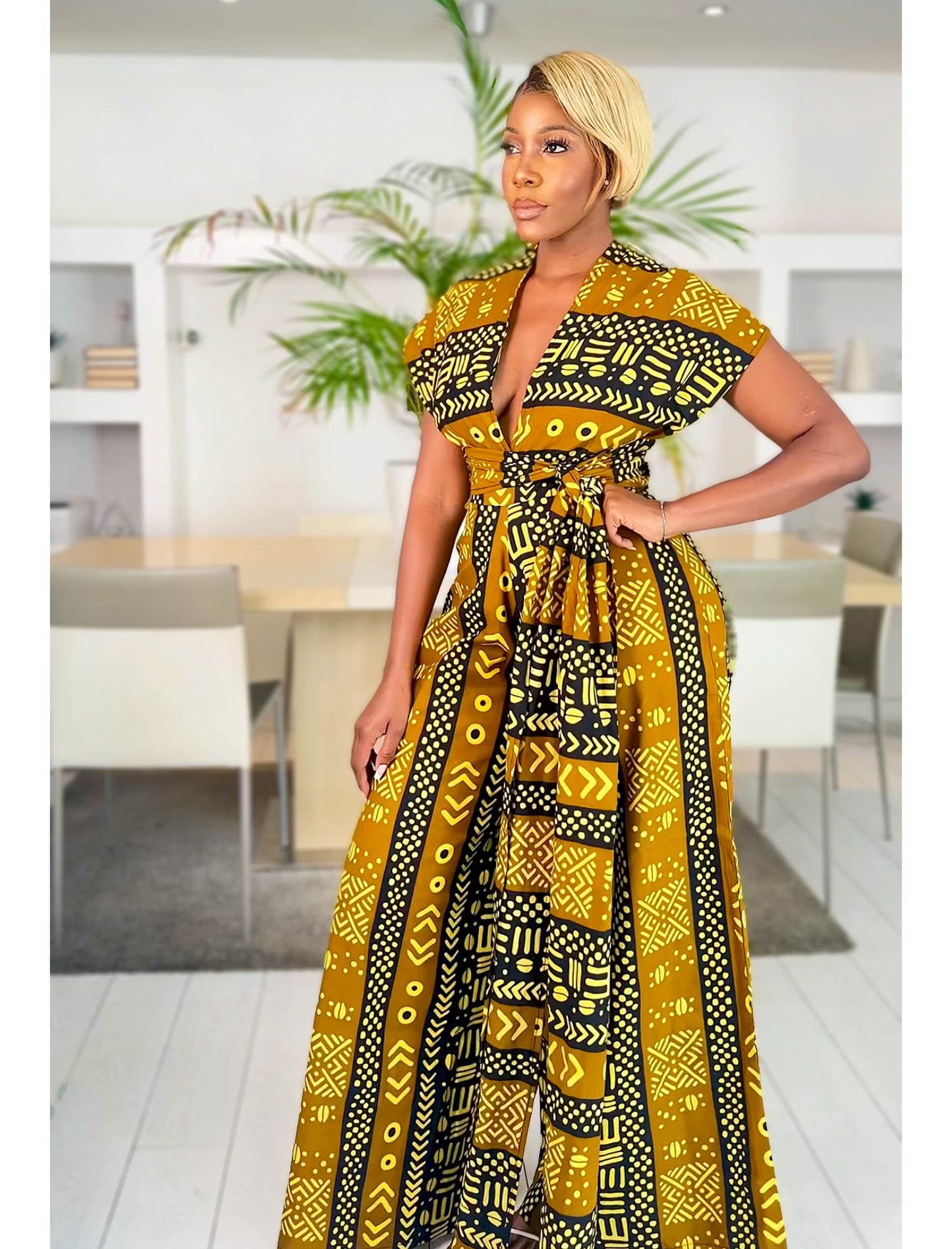 African Print Infinity Jumpsuit Chenge