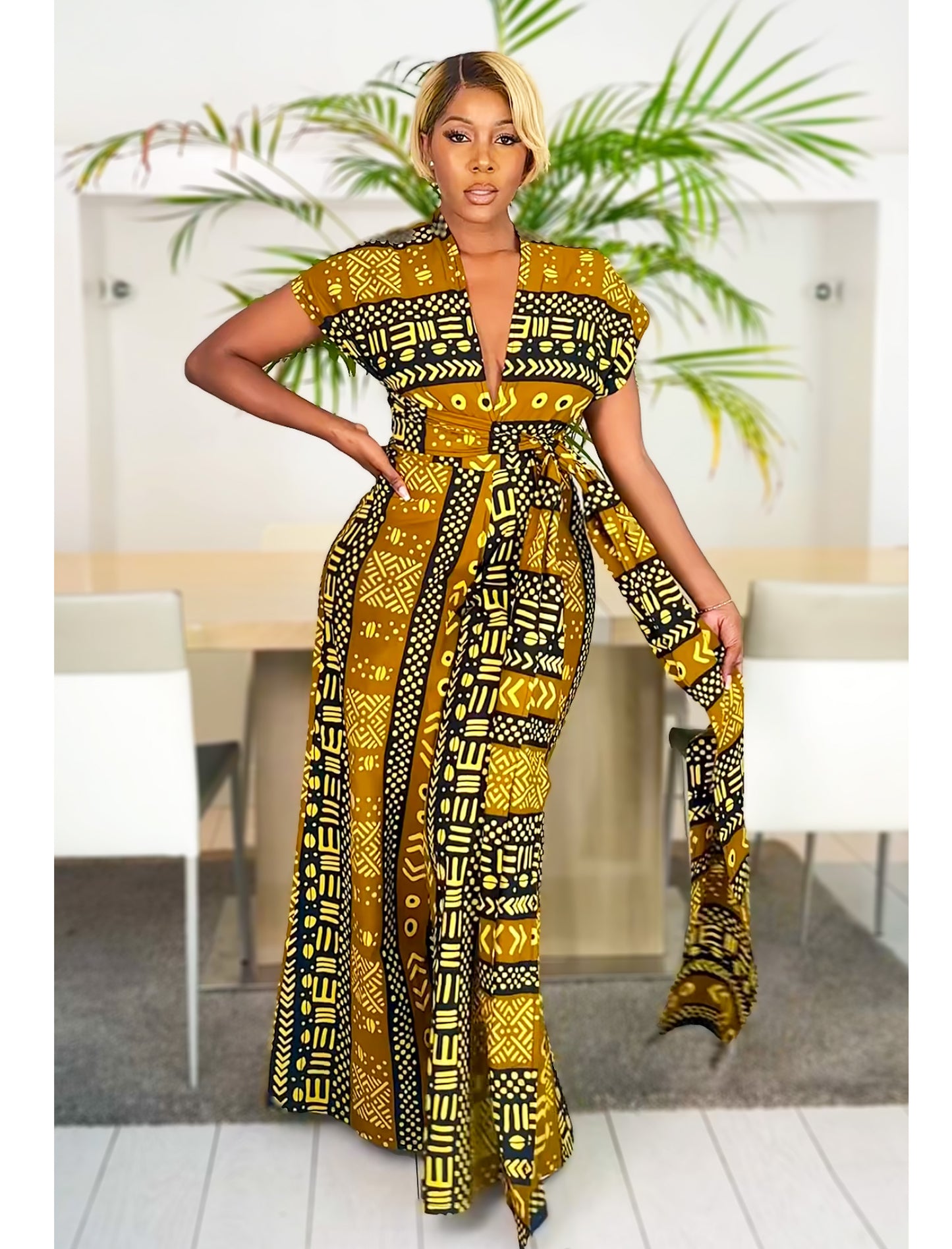 African Print Infinity Jumpsuit Chenge